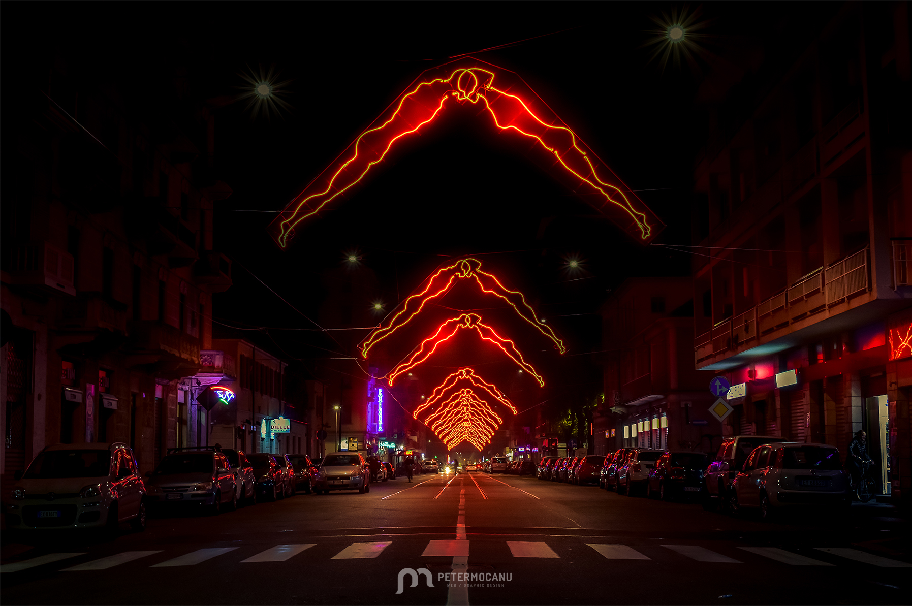 Street Light Decoration in Turin