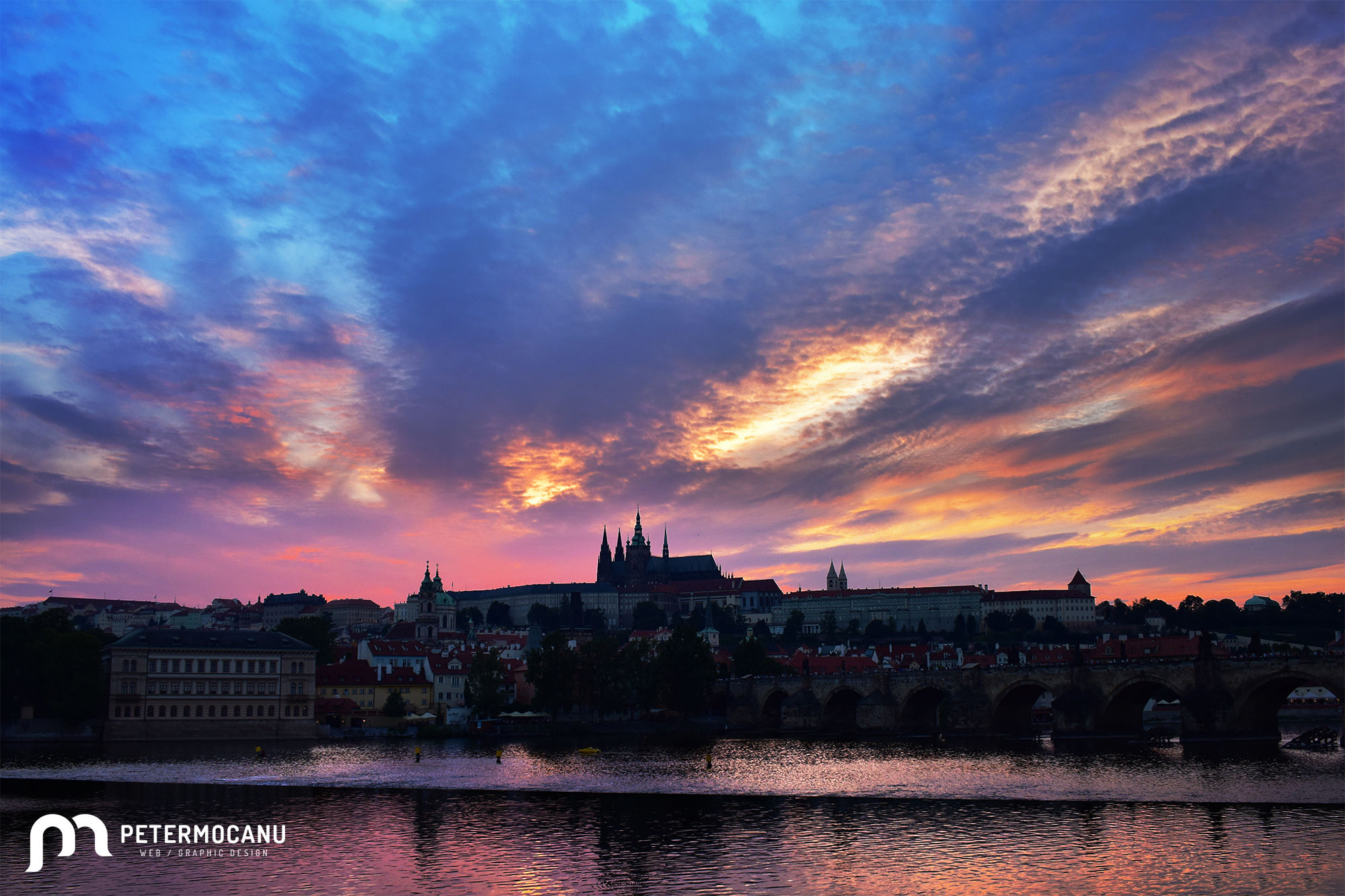 Castello di Praga al tramonto