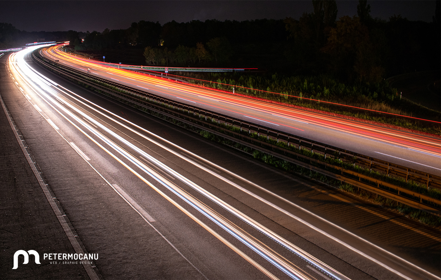 Long exposure shot over the highway 