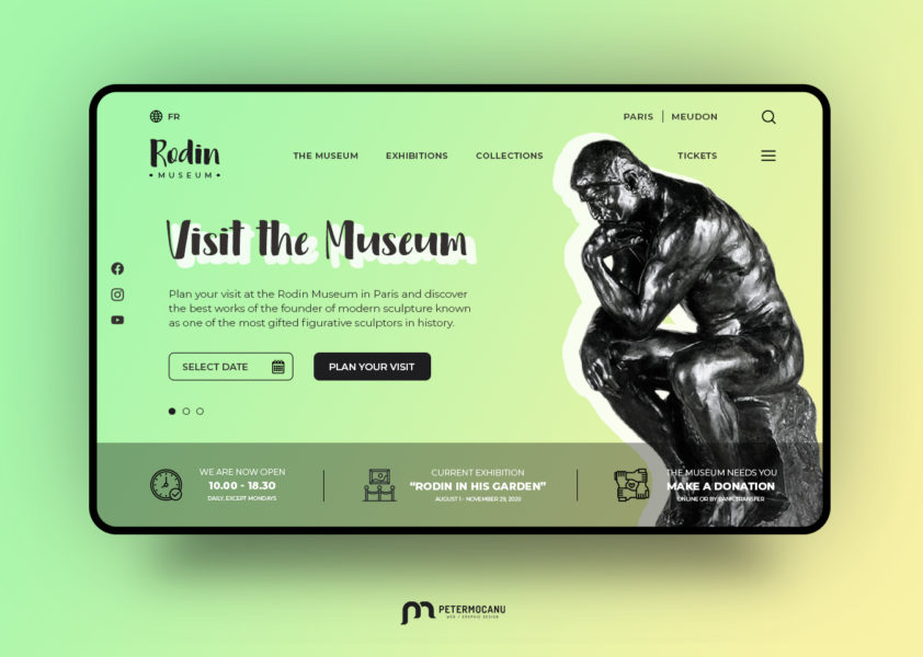 Rodin Museum Landing Page UI redesign