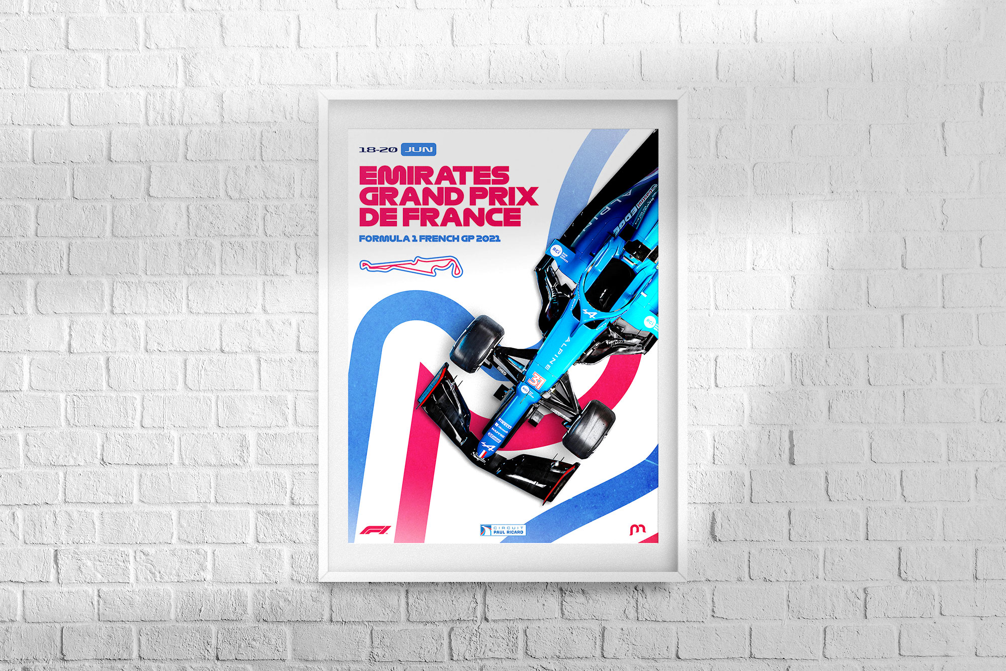 France F1 Grand Prix 2021 Poster