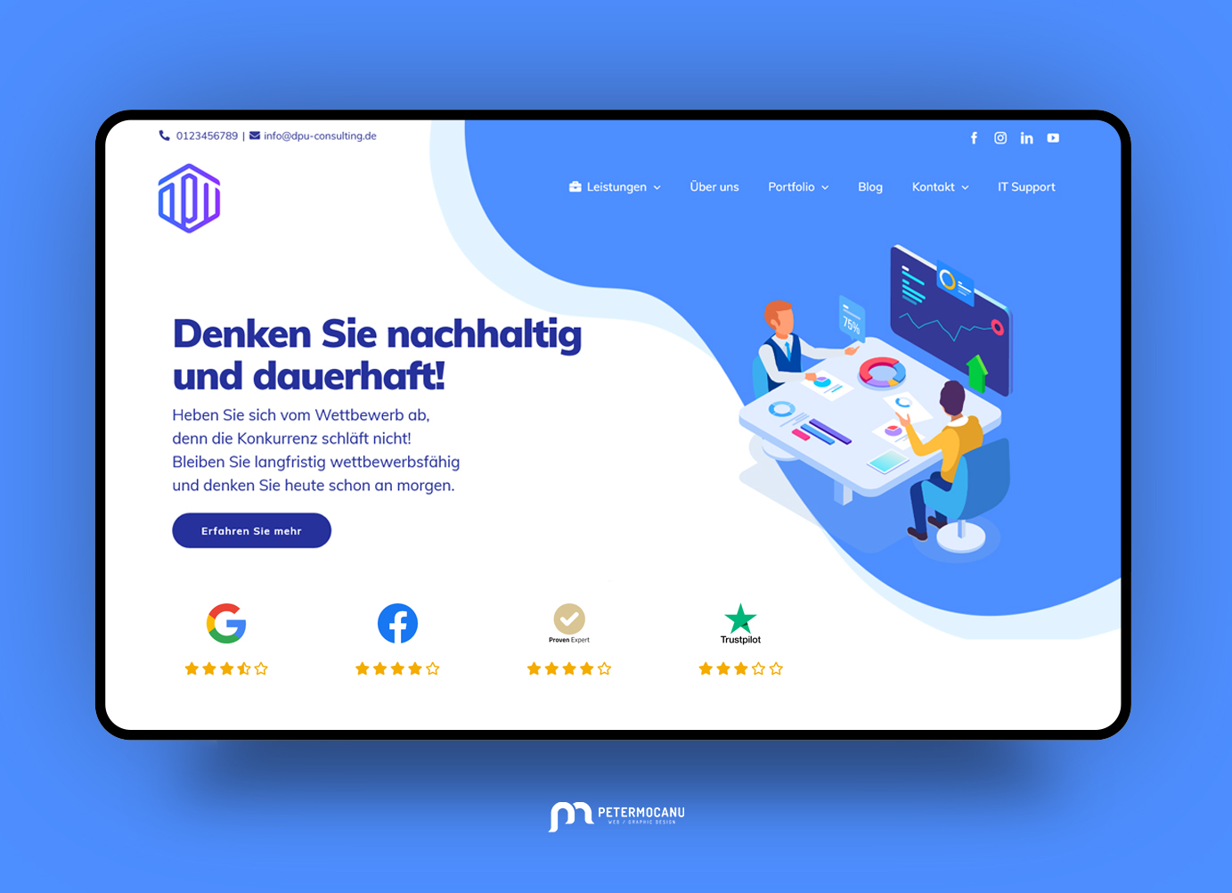 DPU Landing Page UI/UX creative design