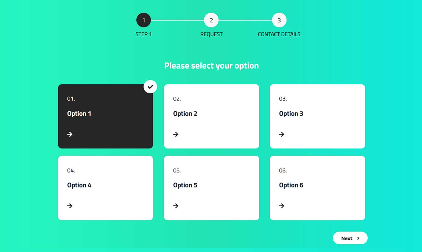 Multi-Step lead generator form design